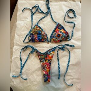 Floral string Bikini Set